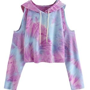 Tie Dye Cropped Hoodie